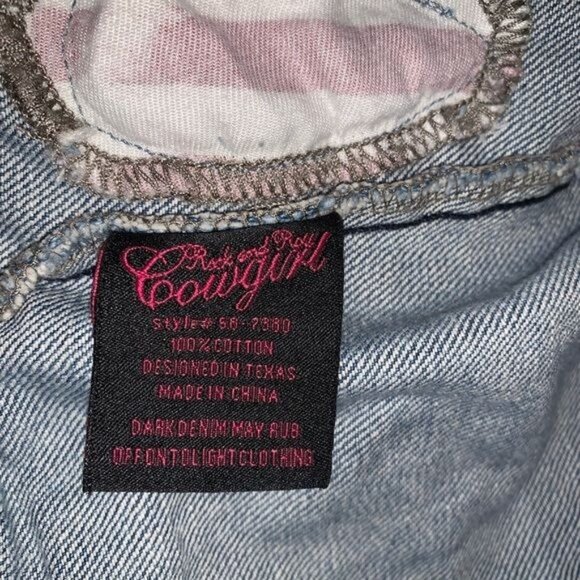 Rock & Roll Cowgirl Womens Denim Vest S Distressed Sleeveless Western Style With - Picture 4 of 11